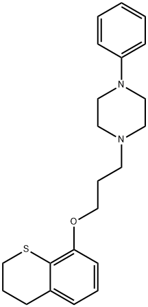 1-phenyl-4-(3-thiochroman-8-yloxypropyl)piperazine Struktur