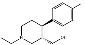 (3S,4R)-4-(4-Fluorophenyl)-3-hydroxymethyl-1-ethyl-piperidine Struktur