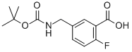 5-(BOC-AMINO)METHYL-2-FLUORO-BENZOIC ACID Struktur