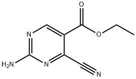 5-Pyrimidinecarboxylicacid,2-amino-4-cyano-,ethylester(8CI) Struktur