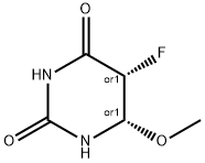 2,4(1H,3H)-Pyrimidinedione,5-fluorodihydro-6-methoxy-,cis-(9CI) Struktur