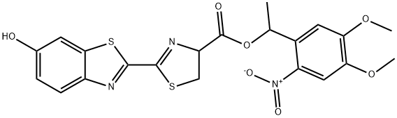 DL-LUCIFERIN (FIREFLY) 1-(4,5-DIMETHOXY-2-NITROPHENYL)ETHYL ESTER Struktur