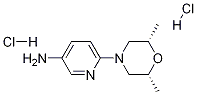 6-[(2R,6S)-2,6-Dimethylmorpholin-4-yl]pyridin-3-amine dihydrochloride Struktur