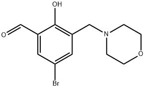 5-BROMO-2-HYDROXY-3-(4-MORPHOLINYLMETHYL)BENZALDEHYDE Struktur