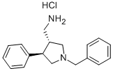 [(3R,4R)-1-BENZYL-4-PHENYLPYRROLIDIN-3-YL]METHANAMINIUM CHLORIDE Struktur