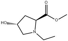 L-Proline, 1-ethyl-4-hydroxy-, methyl ester, trans- (9CI) Struktur