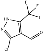 3-trifluoromethyl-1H-5-chloropyrazole-4-Carbaldehyde Struktur