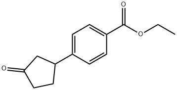 4-(3-OXO-CYCLOPENTYL)-BENZOIC ACID ETHYL ESTER Struktur