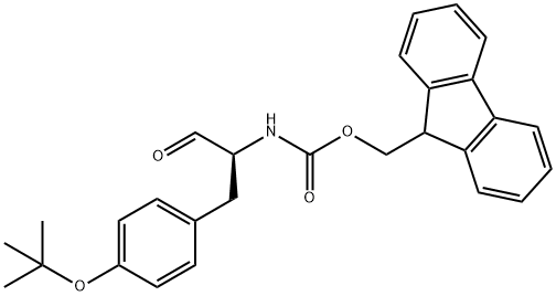 9H-Fluoren-9-ylmethyl N-[(2S)-1-[4-(tert-butoxy)-phenyl]-3-oxopropan-2-yl]carbamate Struktur