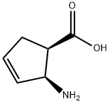 3-Cyclopentene-1-carboxylicacid,2-amino-,(1R-cis)-(9CI) Struktur