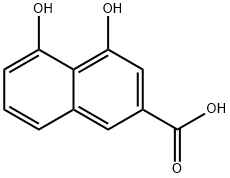 2-Naphthalenecarboxylic acid, 4,5-dihydroxy- Struktur