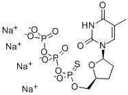 3'-DEOXYTHYMIDINE-5'-O-(1-THIOTRIPHOSPHATE/2',3'-DIDEOXYTHYMIDINE-5'-O-(1-THIOTRIPHOSPHATE) SODIUM SALT Struktur