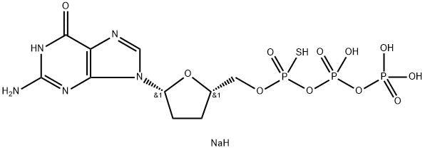 2',3'-DIDEOXYGUANOSINE-5'-O-(1-THIOTRIPHOSPHATE) SODIUM SALT Struktur