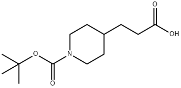 1-BOC-PIPERIDIN-4-YLPROPIONIC ACID Struktur