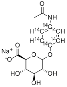 4-ACETAMIDOPHENYL-RING-UL-14C GLUCURONIDE Struktur