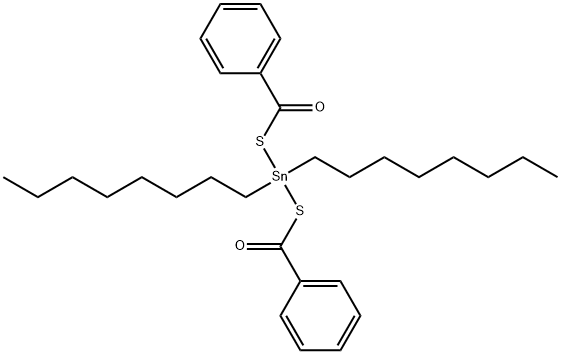 bis(benzoylthio)dioctylstannane  Struktur