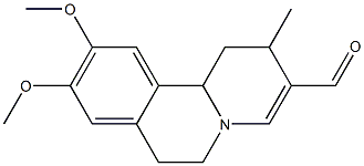 (1R-CIS)-9,10-DIMETHOXY-2-METHYL-1,6,7,11B-TETRAHYDRO-2H-BENZOQUINOLIZINE-3-CARBOXALDEHYDE Struktur