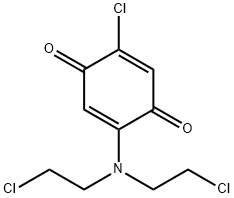 2-[Bis(2-chloroethyl)amino]-5-chloro-p-benzoquinone Struktur