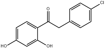 2-(4-Chlorophenyl)-1-(2,4-dihydroxyphenyl)ethanone Struktur