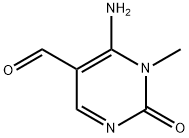 5-Pyrimidinecarboxaldehyde, 6-amino-1,2-dihydro-1-methyl-2-oxo- (9CI) Struktur