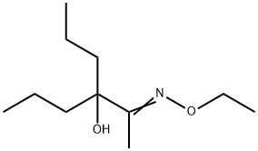 4-(N-ethoxy-C-methyl-carbonimidoyl)heptan-4-ol Struktur