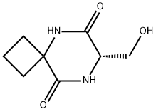 5,8-Diazaspiro[3.5]nonane-6,9-dione,7-(hydroxymethyl)-,(S)-(9CI) Struktur