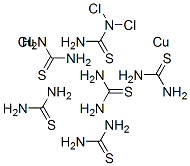 hexakis(thiourea)dicopper dichloride Struktur