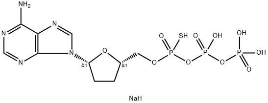 2',3'-DIDEOXYADENOSINE-5'-O-(1-THIOTRIPHOSPHATE) SODIUM SALT Struktur