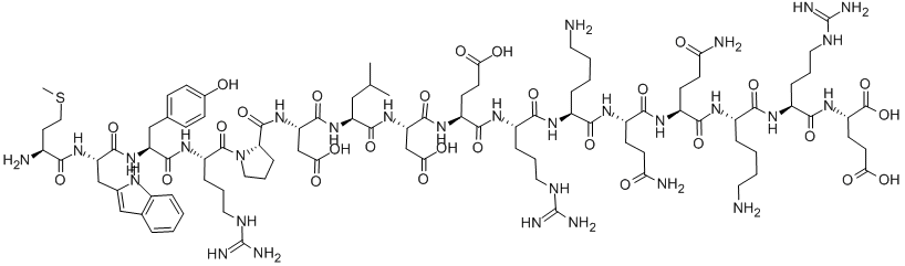 H-MET-TRP-TYR-ARG-PRO-ASP-LEU-ASP-GLU-ARG-LYS-GLN-GLN-LYS-ARG-GLU-OH Struktur