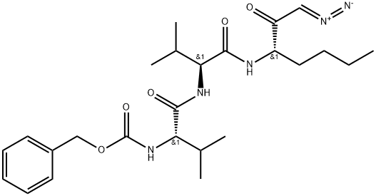 Z-VAL-VAL-NLE-DIAZOMETHYLKETONE Struktur