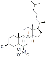 Cholestane, 3,5-dichloro-6-nitro-, (3beta,5alpha,6beta)- Struktur