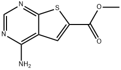 Methyl 4-aminothieno[2,3-d]pyrimidine-6-carboxylate Struktur