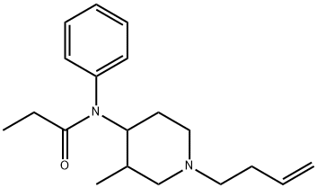 N-(1-but-3-enyl-3-methyl-4-piperidyl)-N-phenyl-propanamide Struktur