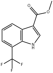 1H-INDOLE-3-CARBOXYLIC ACID,7-(TRIFLUOROMETHYL)-,METHYL ESTER Struktur