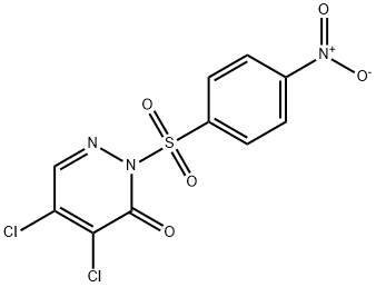 4,5-dichloro-2-(4-nitrophenyl)sulfonyl-pyridazin-3-one Struktur