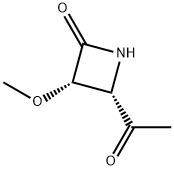 2-Azetidinone, 4-acetyl-3-methoxy-, (3S-cis)- (9CI) Struktur