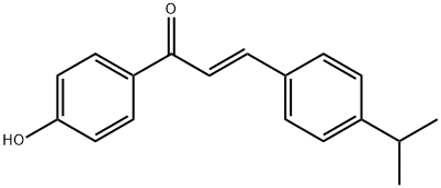 1-(4-Hydroxyphenyl)-3-(4-isopropylphenyl)prop-2-en-1-one Struktur