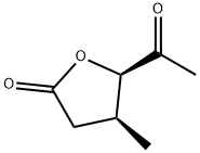 2(3H)-Furanone, 5-acetyldihydro-4-methyl-, (4S-cis)- (9CI) Struktur