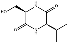 2,5-Piperazinedione,3-(hydroxymethyl)-6-(1-methylethyl)-,(3R,6S)-(9CI) Struktur