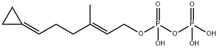 6-cyclopropylidene-3-methyl-2-hexen-1-yl pyrophosphate Struktur