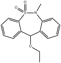 Dibenzo(c,f)(1,2)thiazepine, 6,11-dihydro-11-ethoxy-6-methyl-, 5,5-dio xide Struktur