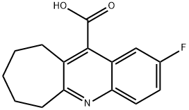 2-FLUORO-7,8,9,10-TETRAHYDRO-6H-CYCLOHEPTA[B]QUINOLINE-11-CARBOXYLIC ACID Struktur