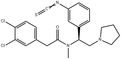 (S)-3,4-Dichloro-N-(1-(3-isothiocyanatophenyl)-2-(1-pyrrolidinyl)ethyl )-N-methylbenzeneacetamide Struktur