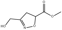 5-Isoxazolecarboxylic acid, 4,5-dihydro-3-(hydroxymethyl)-, methyl ester (9CI) Struktur