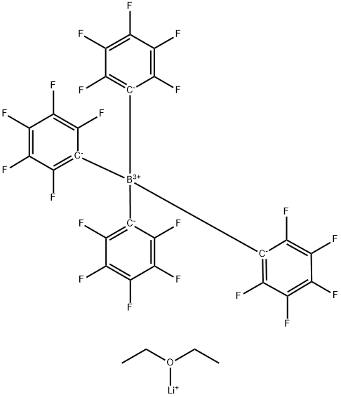 LITHIUM TETRAKIS(PENTAFLUOROPHENYL)BORATE-ETHYL ETHER COMPLEX Struktur