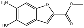 2-Benzofurancarboxylicacid,6-amino-5-hydroxy-,methylester(9CI) Struktur