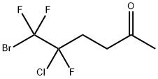 6-Bromo-5-chloro-2-oxo-5,6,6-trifluorohexane Struktur