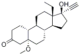 (5α,17α)-13-Ethyl-17-hydroxy-5-Methoxy-18,19-dinorpregn-20-yn-3-one Struktur