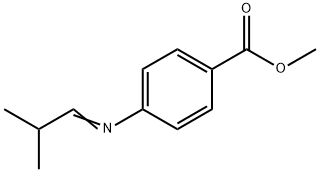 Benzoic acid, 4-[(2-methylpropylidene)amino]-, methyl ester (9CI) Struktur