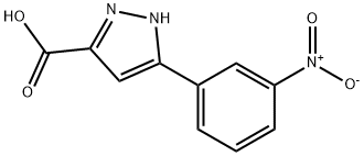 5-(3-Nitrophenyl)-1H-pyrazole-3-carboxylic acid Struktur